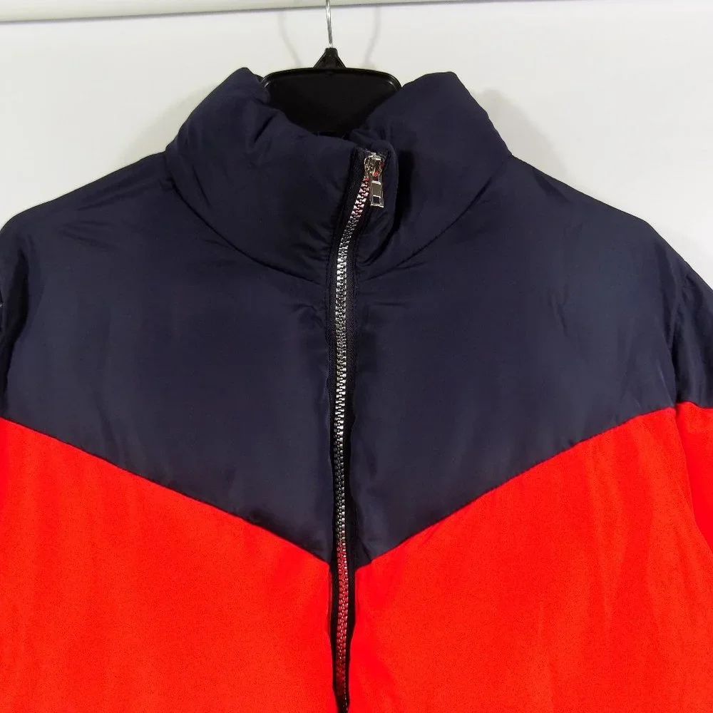 Ci Sono Womens Zip Front Puffer Coat 2-Tone Blue/Red NWT Multiple Sizes Avail - Picture 4 of 11